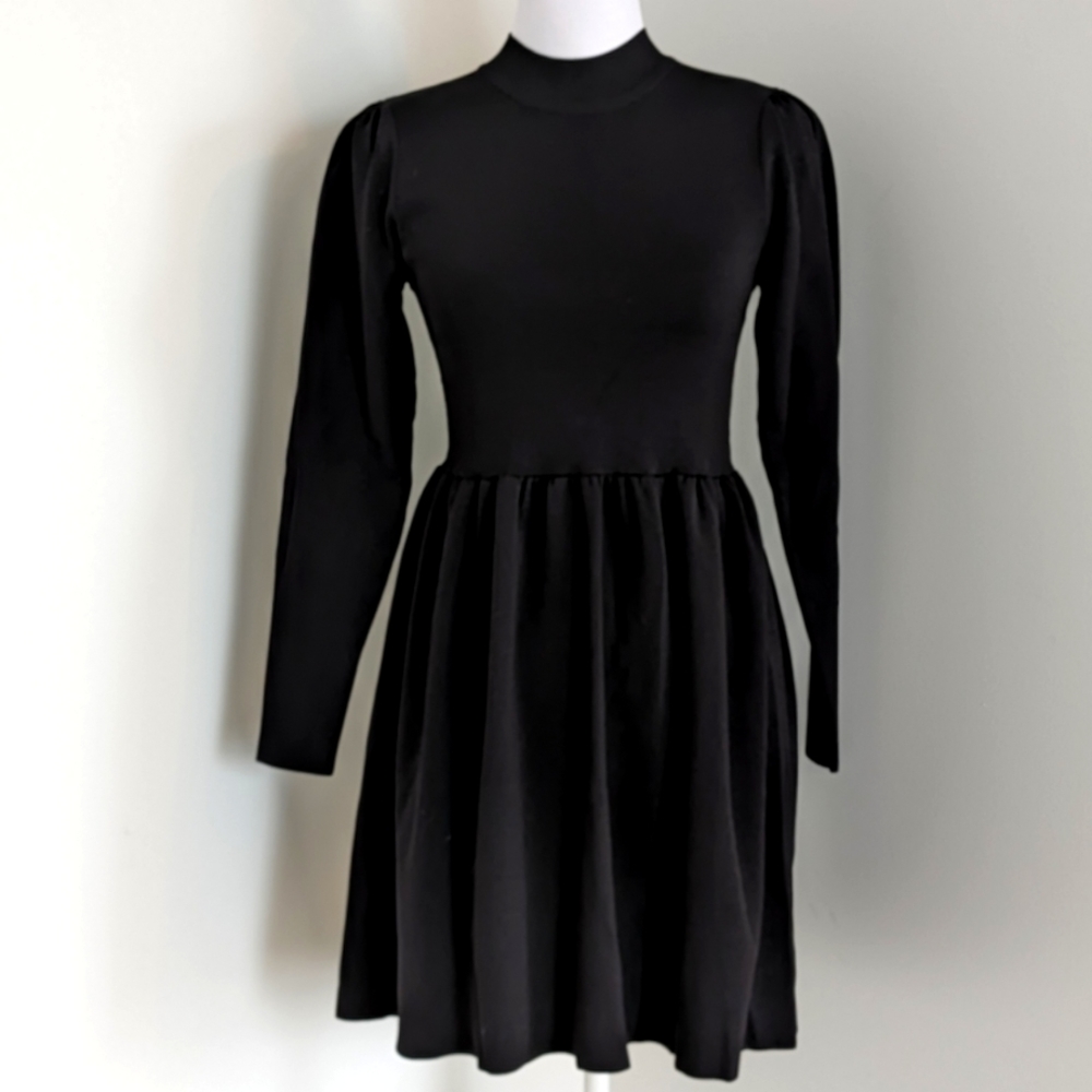 Zara Black Long sleeve dress